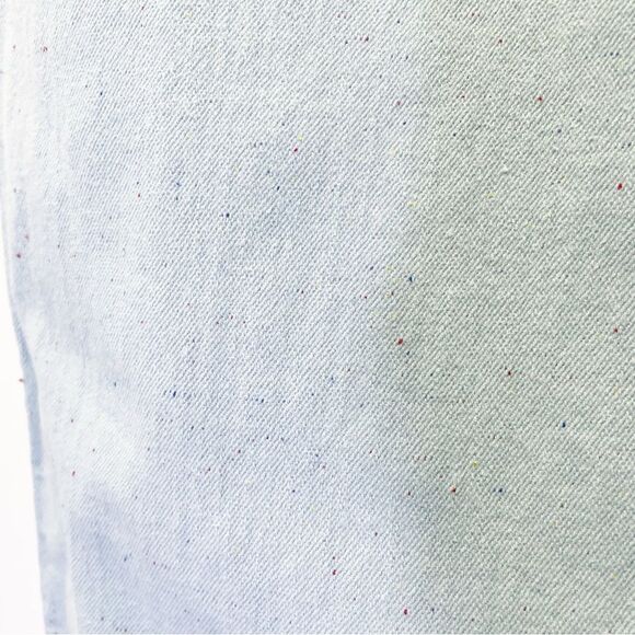 Madewell Slim Emmett Wide-Leg Crop Pants in Light Wash Chambray Speckle Size 31 - Picture 7 of 15